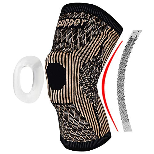 CFR Compression Knee Sleeve Brace/Running/Arthritis/Joint Support/Tennis/Copper 