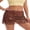Dark Brown, variant on Womens Summer Sequined Mini Skirt Slim Fit Stylish Beaded Geometric Pattern Low Rise Short Skirt