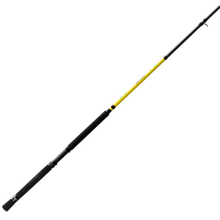 Mr Crappie SlabShaker Fishing Rod, 12-Foot 2-Pieces, Medium-Light Power  Fast Action, Graphite Rod Blank, Black/Yellow