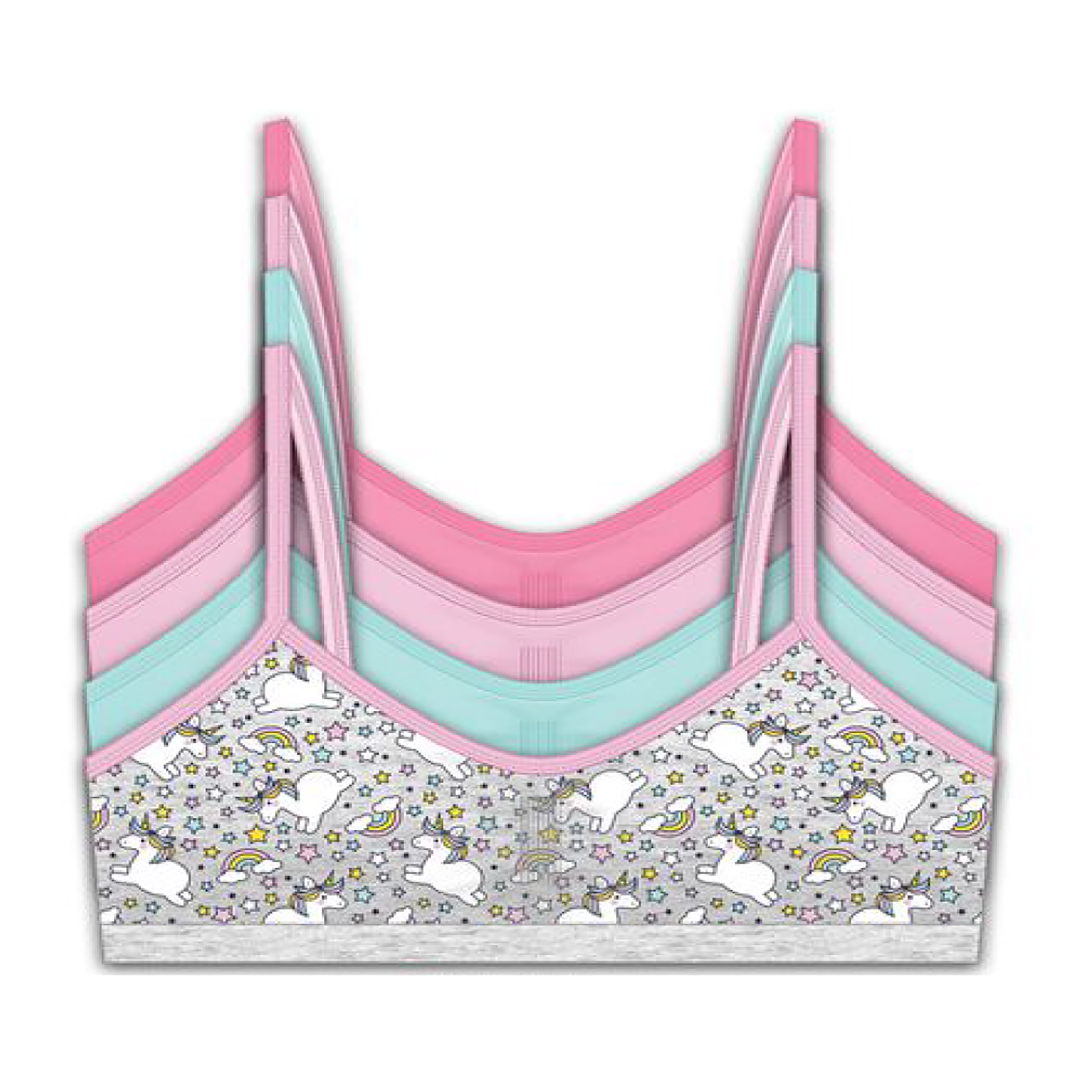 Icy Hot Icy Hot Girls Bras, 4 Pack Seamless Training Bras (Little