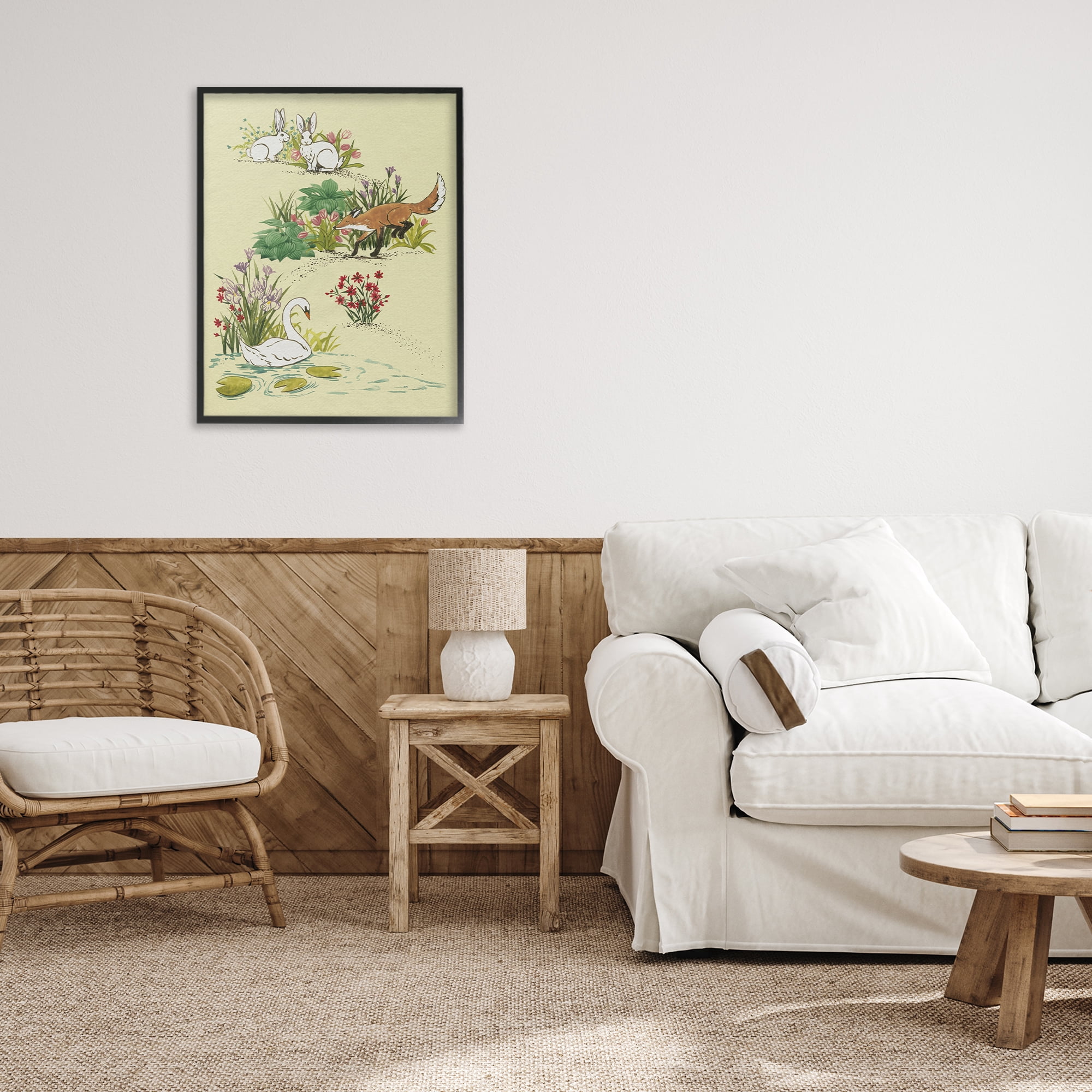Stupell Industries Animals In Nature Scenes Black Framed Giclee Art, design by Grace Popp