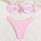 thumbnail image 5 of Trajes de baño para mujer, conjunto sólido para mujer, traje de baño de dos piezas con sujetador relleno, ropa de playa con lentejuelas, trajes de baño para mujer, trajes de baño para mujer, traje de, 5 of 7