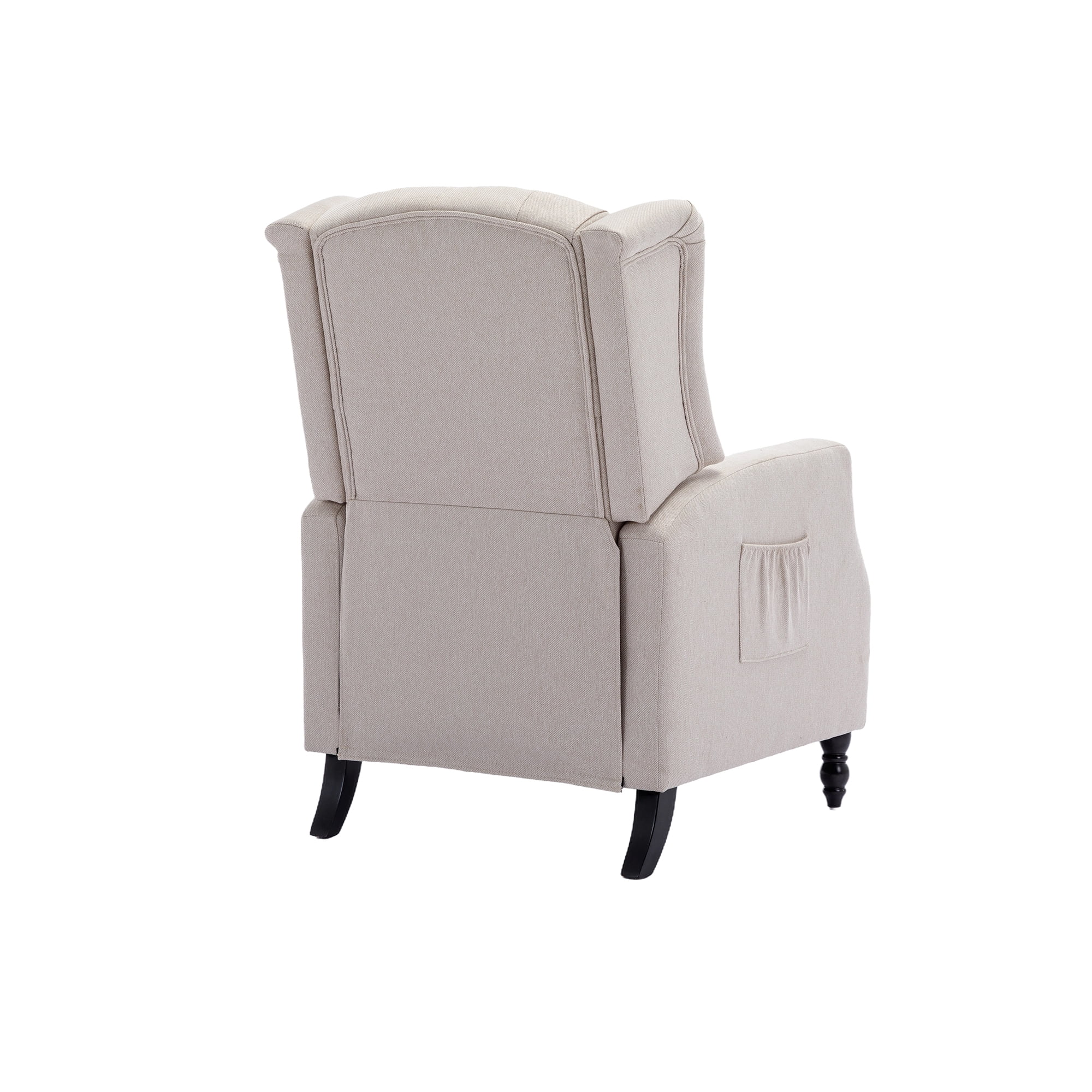 Resenkos Massage Recliner Chair, Fabric Recliner Sofa Home Theater Seating, Single Sofa Armchair Easy Lounge for Living Room, White Resenkos Massage Recliner Chair, Fabric Recliner Sofa Home Theater Seating, Single Sofa Armchair Easy Lounge for Living Room, White
