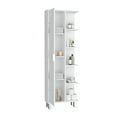 thumbnail image 7 of Bathroom Cabinet, 63" High Linen Tower, 4 Open Shelves, White Storage Organizer White + Bathroom + Modern + MDF + Engineered Wood + Manual, 7 of 7