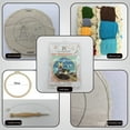 thumbnail image 3 of Easy DIY Craft Punch Needle Embroidery Kits Deco Rug for Starter Kits with Stamped Color Pattern with Instruction,Yarn and Embroidery Wooden Handle Needle Pen,Hoop (Basketball), 3 of 6