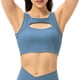 thumbnail image 3 of Sujetador deportivo push up para mujer, sexy, con copas extraíbles, para entrenamiento, fitness, yoga, color azul, 3 of 7