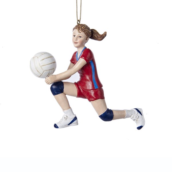 Girl Volleyball Player Hitting Ball Athlete Sports Christmas Ornament