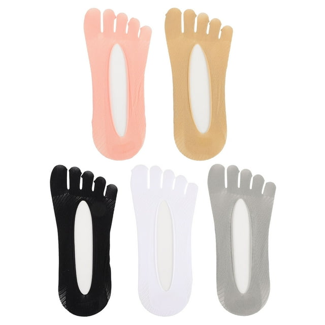 5 Pairs Women Toe Socks Five Finger Socks Low-cut Liner Socks Breathable Socks