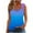 #09 Blue, variant on Tank Top for Women Casual Crew Neck Cotton Camisole Colorblock Wide Straps Sleeveless T-Shirts Blouses Loose Summer Vests Tops Women's Printed Summer Tops