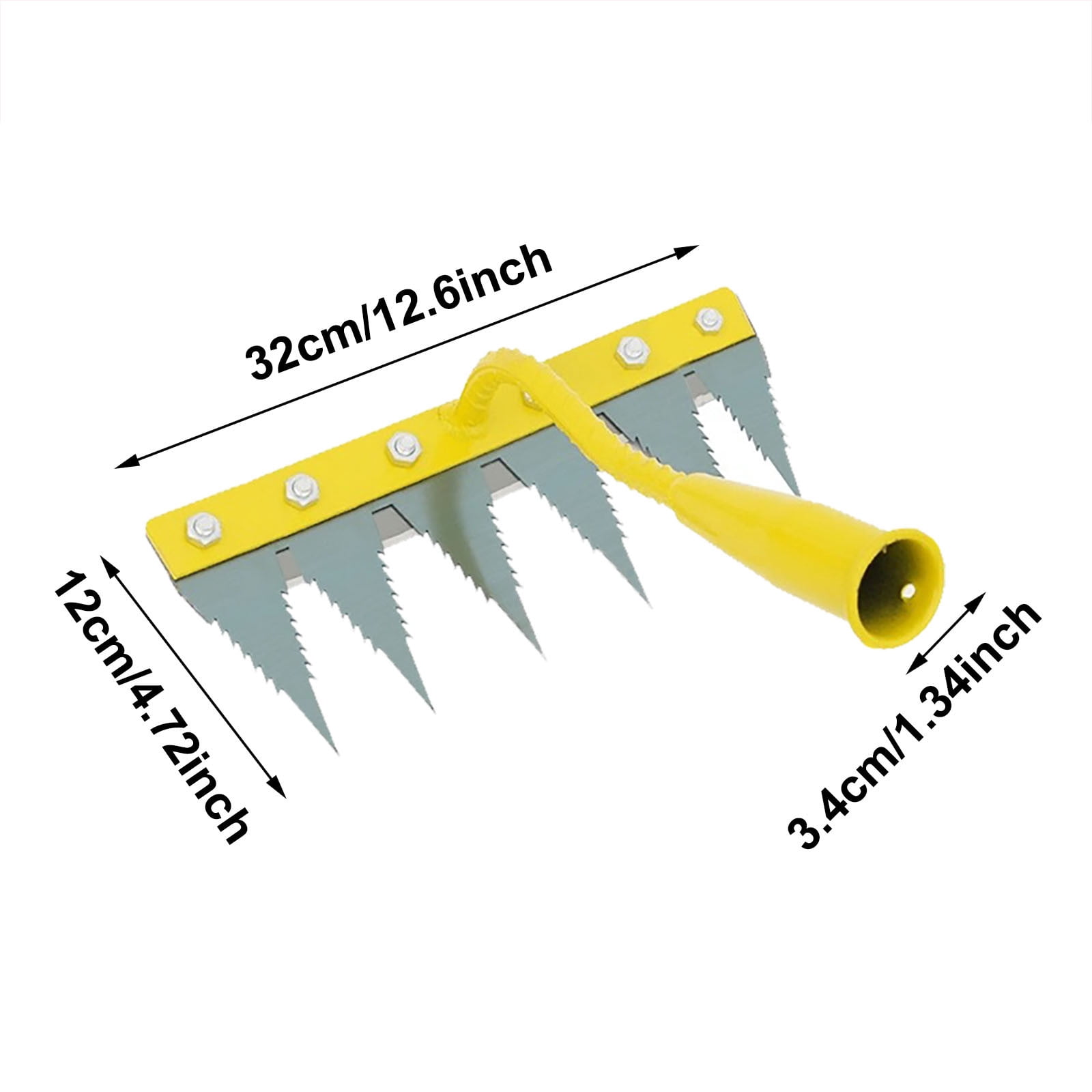 HEWANG Iron Weeding Rake 2.0, 2026 New 6 Teeth Carbon Steel Garden Weeder Rakes, Iron Rake for Yard Lawn and Garden, Heavy-Duty Garden Hand Weeder Puller Tool for Gardening and Weedings (6 Teeth)