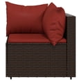 thumbnail image 5 of vidaXL 4 Piece Garden Lounge Set with Cushions Brown Poly Rattan, 5 of 5
