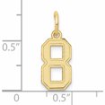 thumbnail image 2 of 10K Yellow Gold Small Satin Number 8 Charm (18 X 7) Made In United States -Jewelry By Sweet Pea, 2 of 5