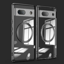 Nalacover Magnetic Clear Case for Google Pixel 7A, Silicone Shockproof Anti-Scratches Non-Yellowing Cover Compatible with MagSafe Wireless Charging for Google Pixel 7A, Black