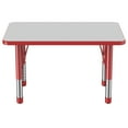 thumbnail image 3 of ECR4Kids 24in x 36in Rectangle Everyday T-Mold Adjustable Activity Table Grey/Red - Chunky Leg, 3 of 4