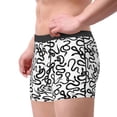 thumbnail image 2 of Yiaed Hand Drawn Snake Print Men's Soft Cotton Boxer Shorts Breathable Boxers Underwear Moisture-Wicking Underwear Stretch Boxer Briefs for Man-Small, 2 of 5