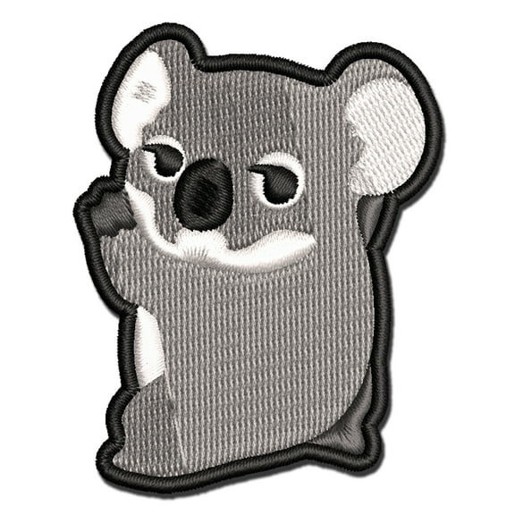 Clingy Koala Baby Applique Multi-Color Embroidered Iron-On Patch - 2.5 Inch Small