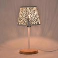thumbnail image 4 of Table Lamp, Metal Lampshade and Base with Tree Pattern,Black EU PLUG, 4 of 4