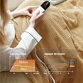 thumbnail image 4 of BAO Heated Blanket Electric Throw Waffle, 50x60 Inches Sherpa Fleece Fast Heating Blanket 6 Heating Levels & 4 Hours Auto Off ETL Certification, Caramel Throw, 4 of 17