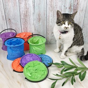 ULTNICE 2Pcs Durable Purple Pen Washing Bucket Foldable PVC Painting Accessories Storage Container