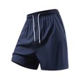thumbnail image 2 of PNTUTB Summer Men's Solid Color Quick Dry Casual Sports Training Drawstring Waistband Shorts with Pockets, 2 of 6