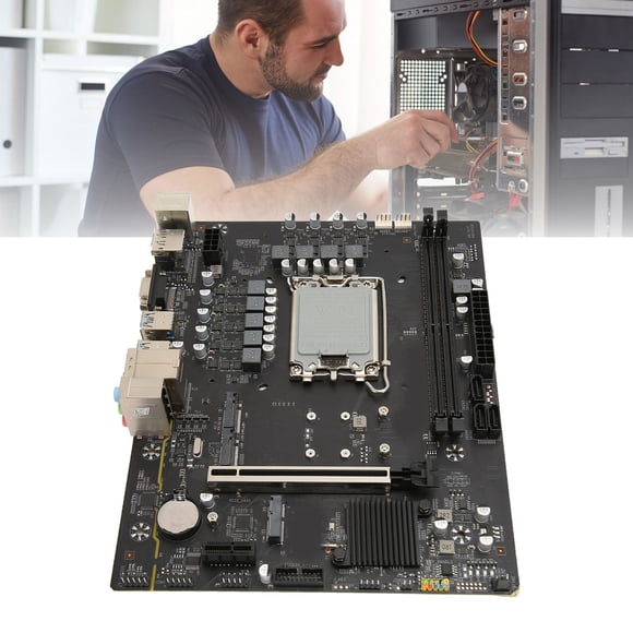 WiFi Gaming Motherboard, USB 3.2 Gen2 Computer Motherboard B760 M5 LGA 1700 Stable Power Supply HD Multimedia Interface  for Desktop PC