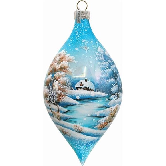 G.Debrekht 74170 Holiday Splendor Glass Winterland Drop 5.5 in. - Glass Ornament