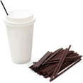 thumbnail image 3 of 50 Pieces Two Holes Coffee Straw,Stirrer Straw,Disposable Straw,Brown Individually Packaged for Coffee,Bars,Office Restaurants,Home,Indoor,Outdoor, 3 of 6