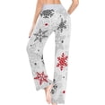 thumbnail image 5 of Women's Pajama Pants, Casual Pajama Bottoms Drawstring Lounge Pants Wide Leg, 5 of 7