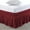 Burgundy Solid, variant on Linen Sheets Wrap Around Bed Skirt - Soft Microfiber - Gathered, Twin Size