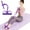 Purple, variant on 8 Tube Pedal Resistance Device, Elastic Foot Pedal Resistance Band, Detachable and Adjustable Pedal Resistance Device, Manual Tension Training Bands with 8 Figure Band