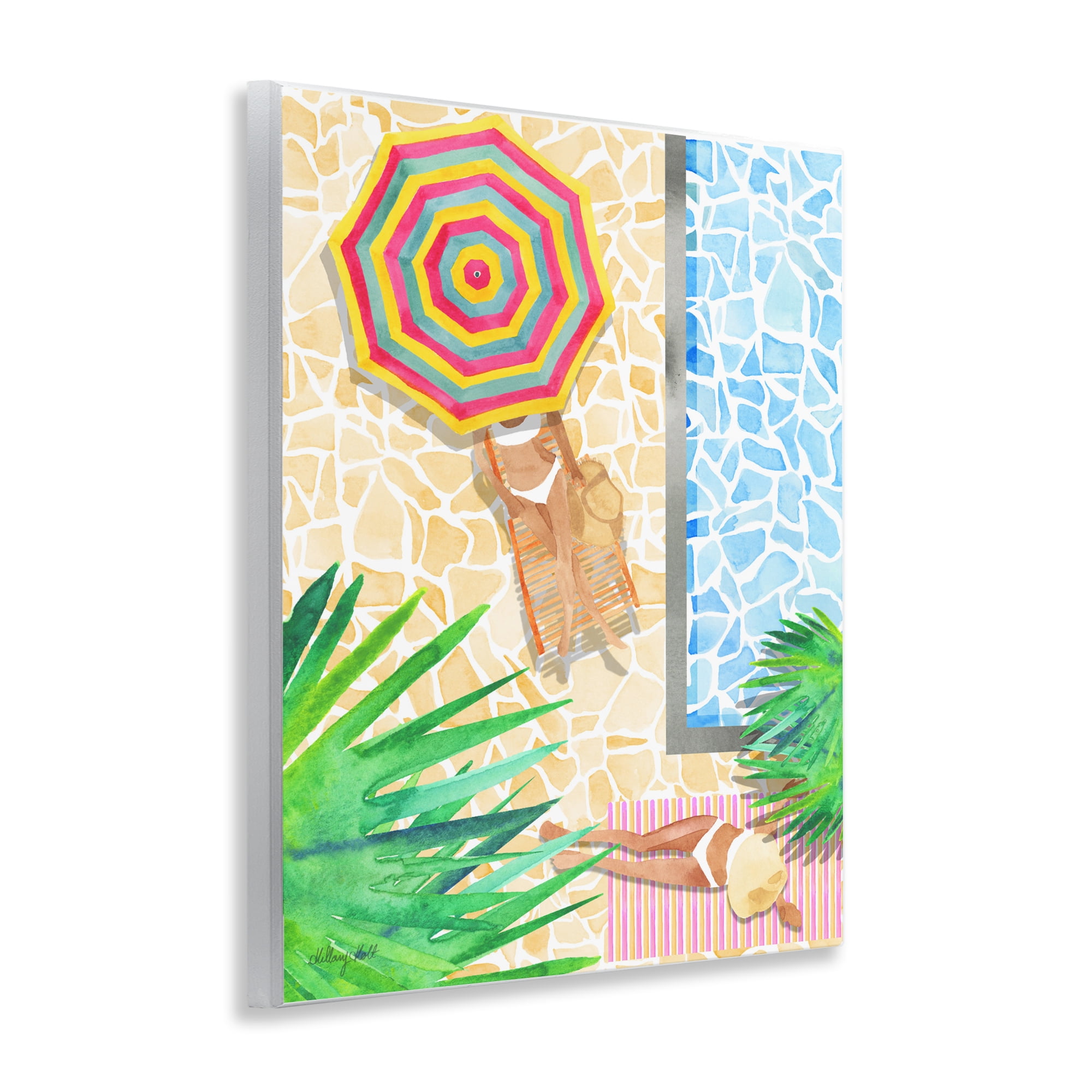 Stupell Industries Poolside Chill Duo Wall Plaque Art, design by Hillary Holt
