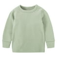 thumbnail image 5 of ROLKFUK Boys Girls Outfit Sets, 2 Piece Cotton Long Sleeve Sweatshirt and Sweatpants Set Green Size 3-4 T, 5 of 5