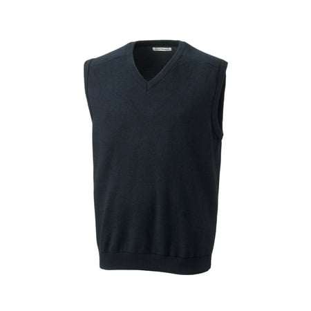 - cutter & buck men's big and tall broadview v-neck sweater vest, charcoal heather - s