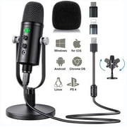 Haokaini USB Microphone for PC, Mac, Gaming, Recording, Streaming, Podcasting, Studio and Computer Condenser Mic