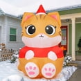 thumbnail image 6 of GOOSH 6 FT Christmas Inflatables Cute Christmas Cat with Built-in LEDs, Christmas Cat Inflatables Outdoor Christmas Decorations Clearance for Christmas Xmas Yard Lawn Garden Decor, 6 of 7