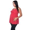 thumbnail image 3 of Blusa Maternidad Rayada Fresca Cómoda Ropa Embarazo Blusa Mujer Juvenil Tirantes Con Lazo Color Rojo, 3 of 5