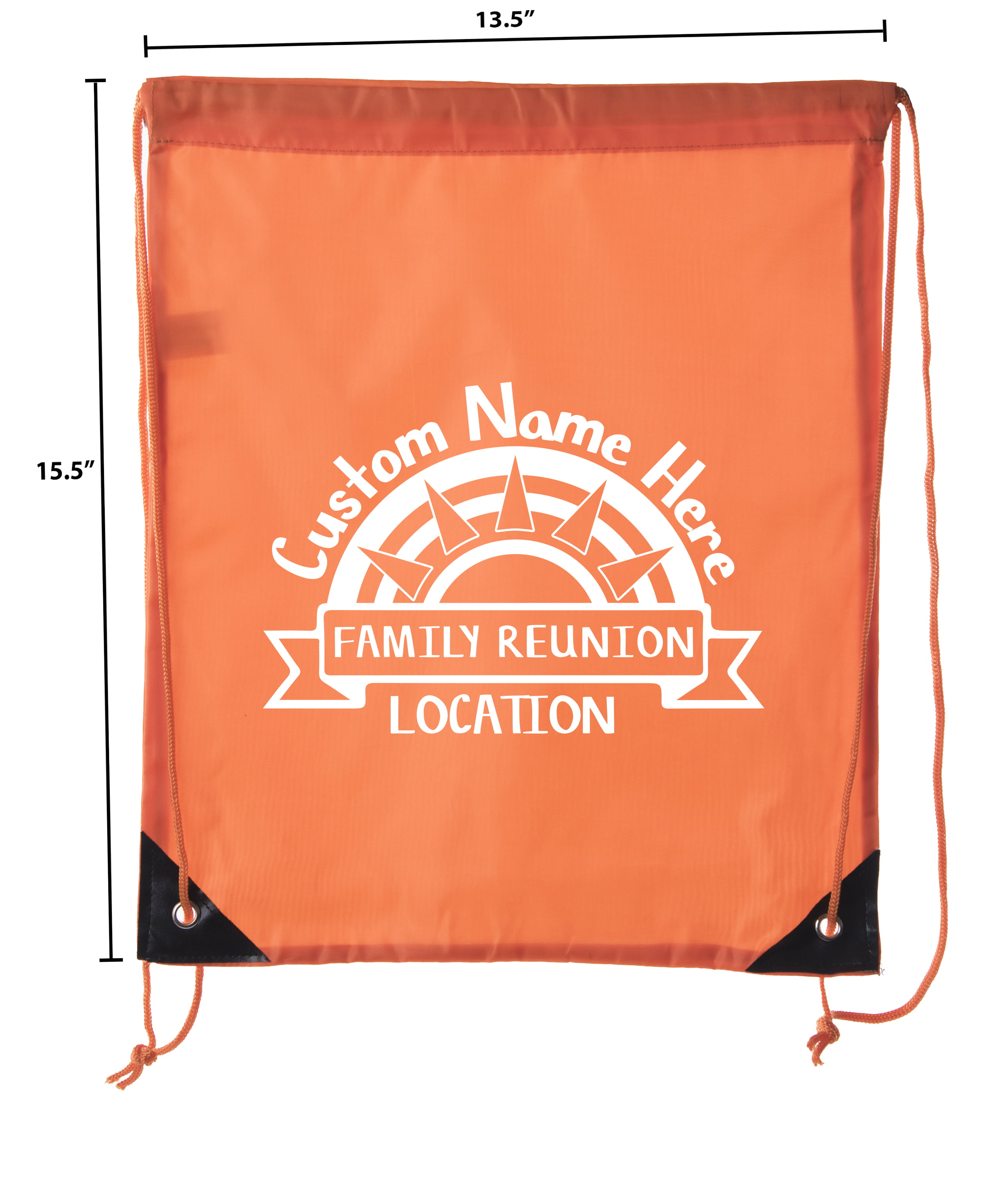 Sunset with name and Date white print-Family Reunion Party Favor Bags