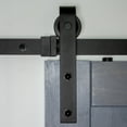 thumbnail image 2 of Ageless Iron Bd_Kit Rustic Black Iron 78-3/4" Barn Door / Sliding Door Hardware Roller, 2 of 6