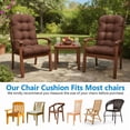thumbnail image 6 of JIAN YA NA Adirondack Rocking Chair Cushion, High Back Patio Chair Cushions, Water Resistant Outdoor Furniture Seat Pads with Ties (43x19x3 Inch, Dark Brown), 6 of 13
