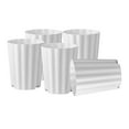 thumbnail image 1 of S SERENABLE 5 Pcs Pots de Plantes Plantes d'Intérieur Cache-Pots en Baril pour Roses Bureau Cour Blanc, 1 of 9
