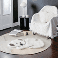 thumbnail image 5 of STP Goods Koala Faux Sheepskin Fur Rug for Living Room 35x23.6" Fluffy Rug Washable Rug Bedroom Mat Non-Slip Decorative Rug Home Décor, Gray and White, 5 of 5
