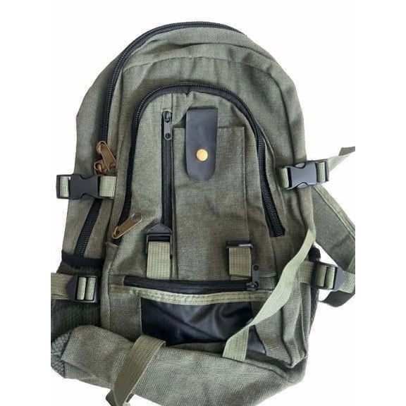 YAWUBT Jumbo Vintage Canvas Backpack - Rugged Practical Spacious Outdoor Rucksack , Men's Backpack Leisure Travel Backpack Canvas