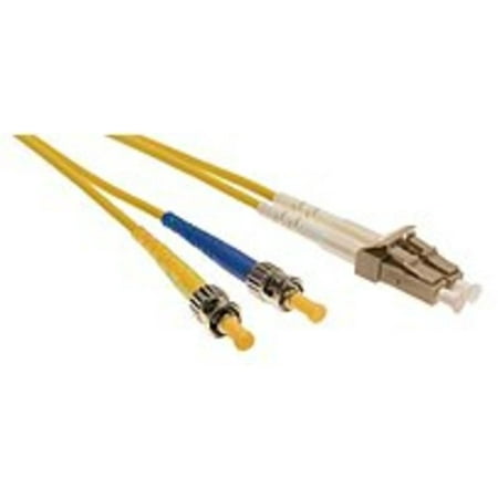 Duplex Single Mode Patch - Shaxon FCSTLCS01M-B ST-to-LC Duplex Single Mode 8.3/125 Fiber Optic Patch Cord, 1m, Yellow