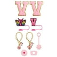 thumbnail image 1 of Ensemble d'Accessoires pour Verre et Bouteille pour Vaisselle de Boisson, Écusson Brodé, Couvre-Pailles, Breloque, Collier, Chaîne, Protection contre les Fuites, Trousse Complète de Mise à Niveau Décorative, 1 of 3