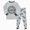 H332-Grey, variant on TOWED22 Little Boys Girls Pajamas 2Pcs Long Sleeve Crewneck Top and Elastic Waist Pants Print Sleepwear Pjs Toddlers