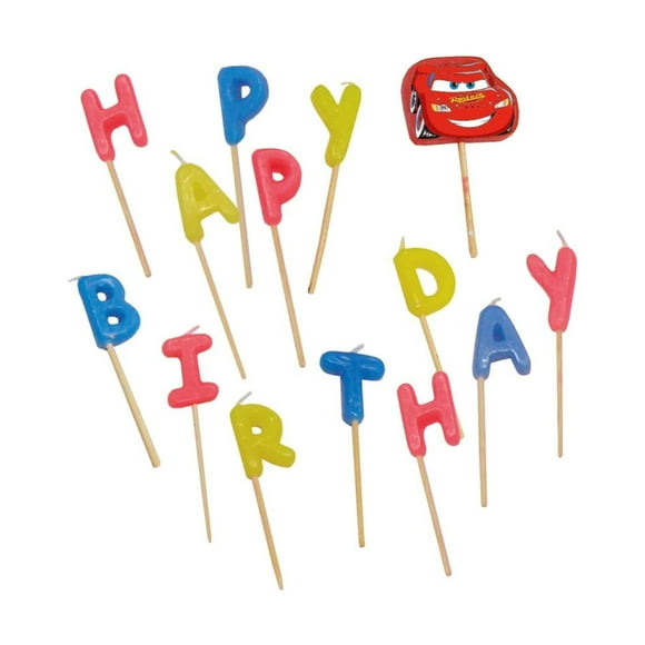 Cars Lightning McQueen Bougies Joyeux Anniversaire (Lot de 13)