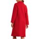 thumbnail image 3 of Abrigo largo de doble botonadura con solapa de muesca para mujer Inspire Chic en rojo, 3 of 5