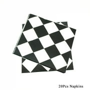 Checkered Race Car Party Black White Checkered Flag Tablecloth Road Tablecloth Racetrack TableCover Racing Birthday Party Decor