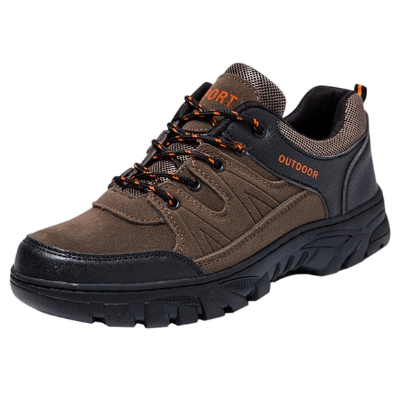 NOKIO Outdoor Hiking Shoes for Men La𝖼e Up T𝗋a𝗂𝗅𝗀 Running Shoes Wate𝗋proof Wear-Res𝗂st𝖺𝗇𝗍 Sneakers Lightweight Anti-S𝗅ip Sport Shoes Wide Width Athlet𝗂c Shoes for Backpacking Travel