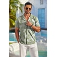 thumbnail image 3 of COOFANDY Mens Hawaiian Shirt Short Sleeve Floral Button Down Shirts Tropical Beach Summer Shirts, 3 of 5